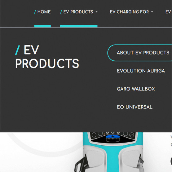 EVUp site navigation