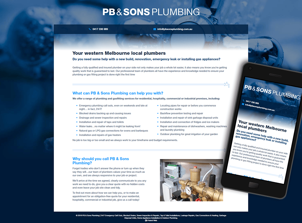 PB & Sons Plumbing